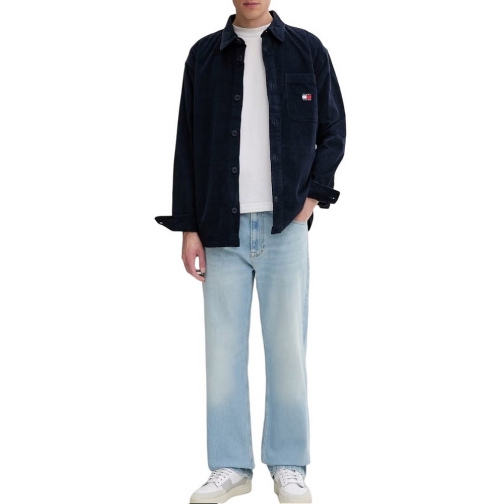 TOMMY JEANS BRICK CORD OVERSHIRT EXT ΠΟΥΚΑΜΙΣΟ ΑΝΔΡΙΚΟ NAVY