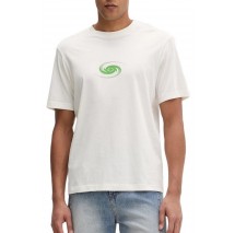 HUGO BOSS JERSEY NUNARIZ T-SHIRT ΜΠΛΟΥΖΑ ΑΝΔΡΙΚΗ OFF WHITE