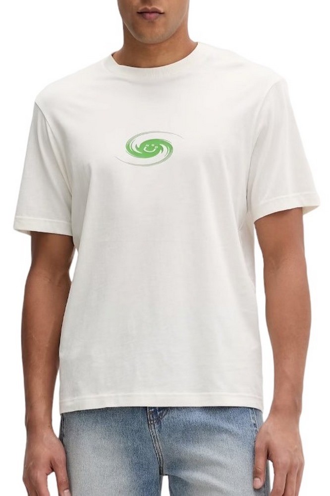 HUGO BOSS JERSEY NUNARIZ T-SHIRT ΜΠΛΟΥΖΑ ΑΝΔΡΙΚΗ OFF WHITE