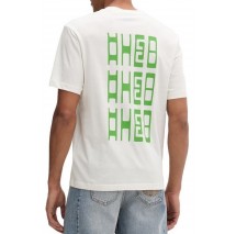 HUGO BOSS JERSEY NUNARIZ T-SHIRT ΜΠΛΟΥΖΑ ΑΝΔΡΙΚΗ OFF WHITE