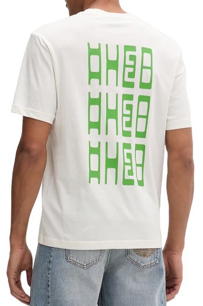 HUGO BOSS JERSEY NUNARIZ T-SHIRT ΜΠΛΟΥΖΑ ΑΝΔΡΙΚΗ OFF WHITE