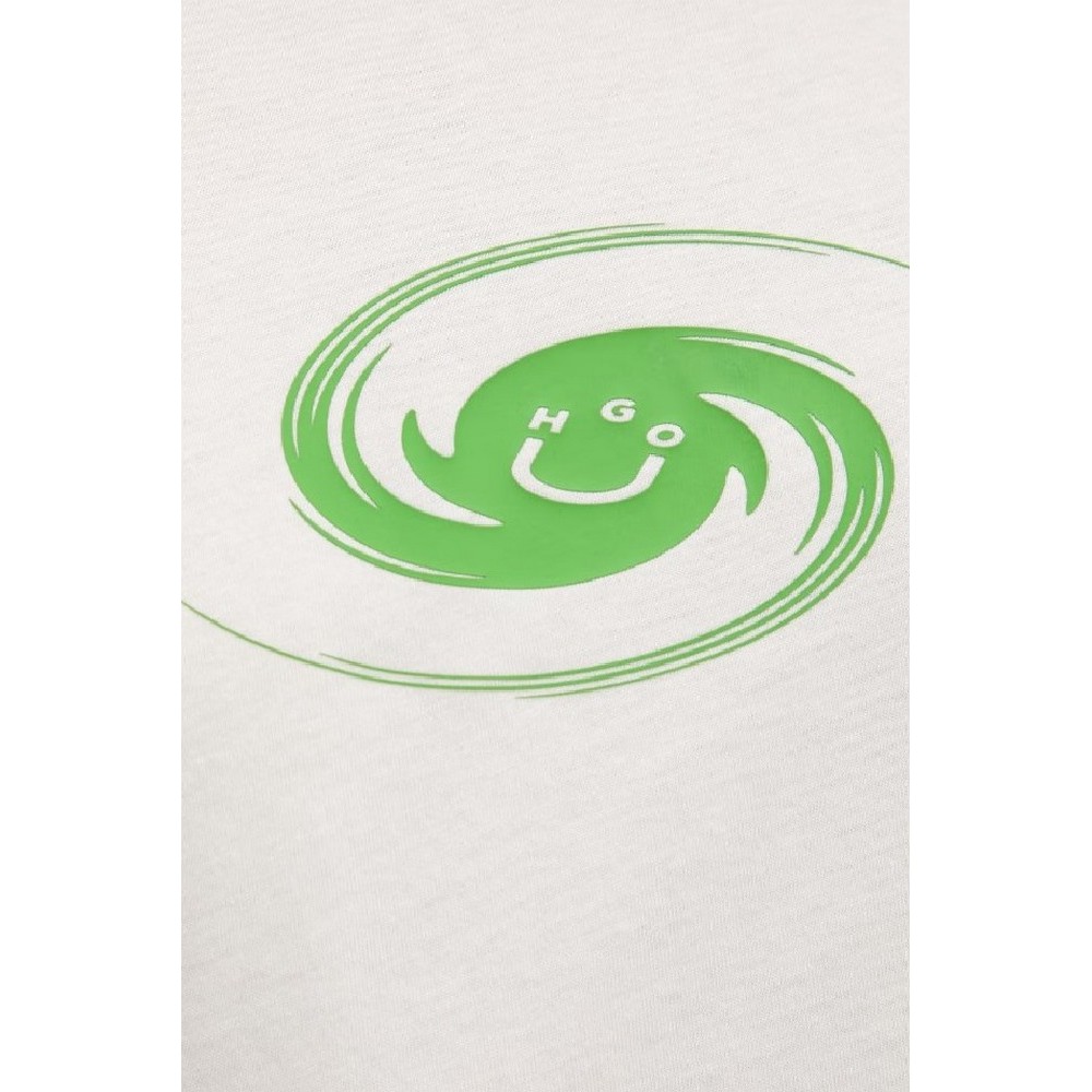 HUGO BOSS JERSEY NUNARIZ T-SHIRT ΜΠΛΟΥΖΑ ΑΝΔΡΙΚΗ OFF WHITE