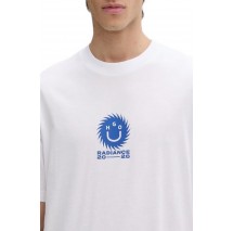 HUGO BOSS JERSEY NUNARIZ T-SHIRT ΜΠΛΟΥΖΑ ΑΝΔΡΙΚΗ WHITE