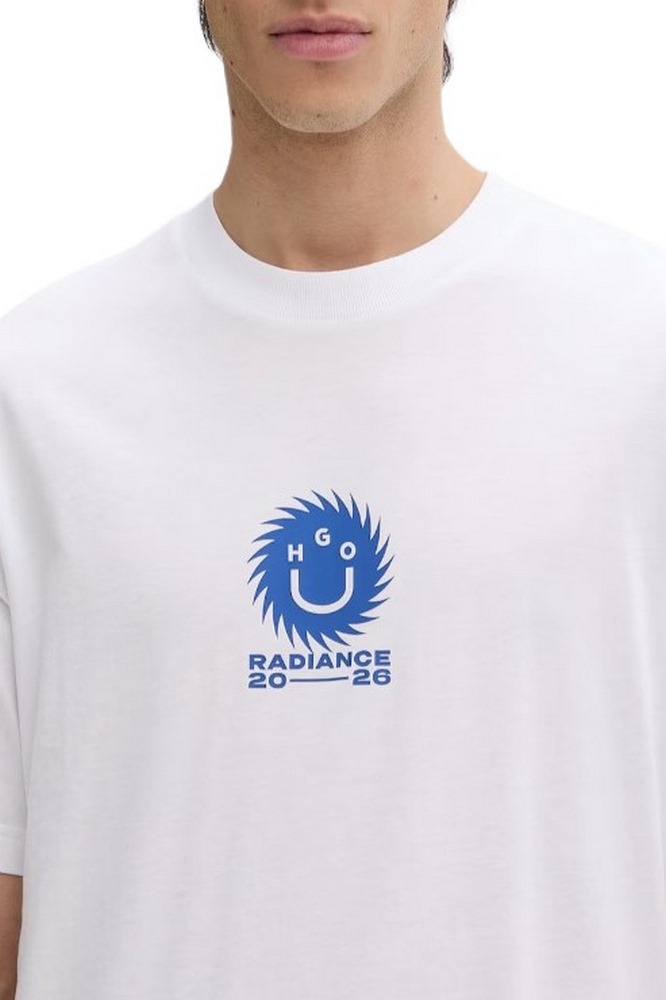 HUGO BOSS JERSEY NUNARIZ T-SHIRT ΜΠΛΟΥΖΑ ΑΝΔΡΙΚΗ WHITE