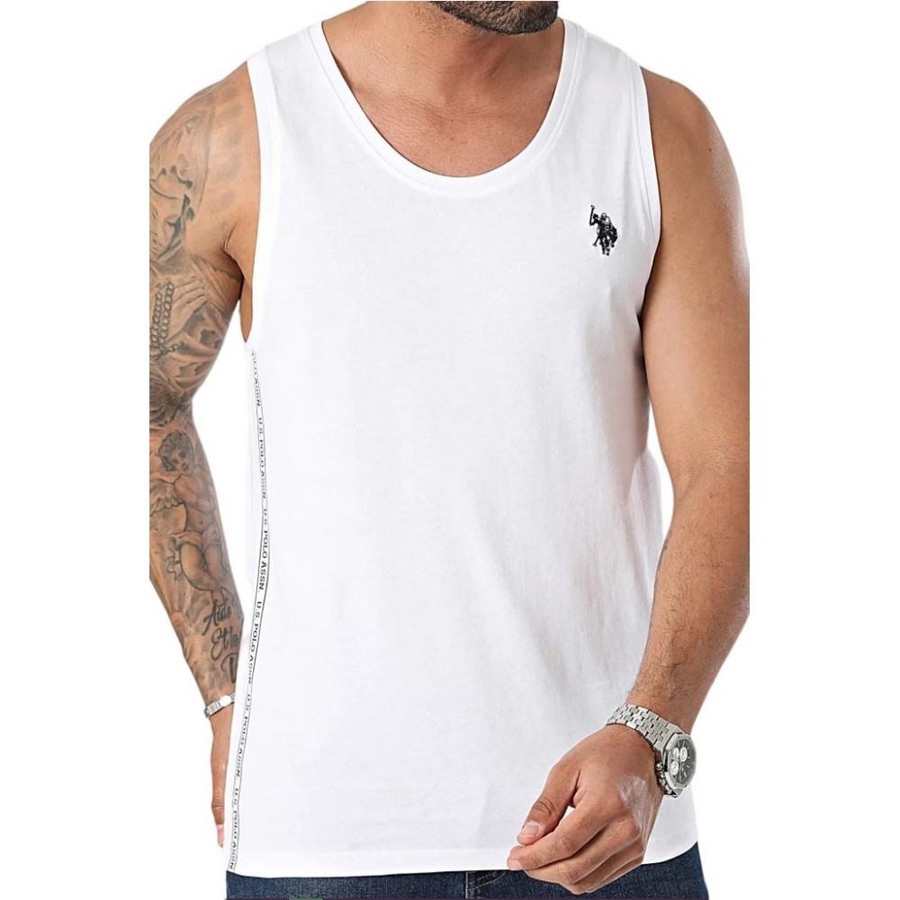 U.S POLO ASSN TECH 50313 CHPD ΜΠΛΟΥΖΑ ΑΜΑΝΙΚΗ ΑΝΔΡΙΚΗ WHITE