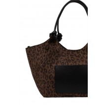 DKNY PAULA TOTE HANDBAG ΤΣΑΝΤΑ ΓΥΝΑΙΚΕΙΑ LEOPARD PRINT