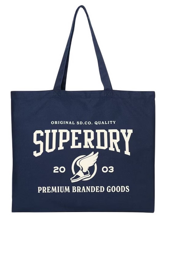 SUPERDRY CULT SUPERDRY TOTE ΤΣΑΝΤΑ ΓΥΝΑΙΚΕΙΑ NAVY/WHITE