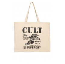 SUPERDRY CULT SUPERDRY TOTE ΤΣΑΝΤΑ ΓΥΝΑΙΚΕΙΑ NATURAL/BLACK