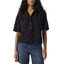 LEVIS NOVELTY HARLIE SS CROPPED SHIRT ΠΟΥΚΑΜΙΣΟ ΓΥΝΑΙΚΕΙΟ BLACK