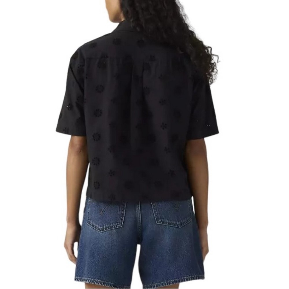 LEVIS NOVELTY HARLIE SS CROPPED SHIRT ΠΟΥΚΑΜΙΣΟ ΓΥΝΑΙΚΕΙΟ BLACK