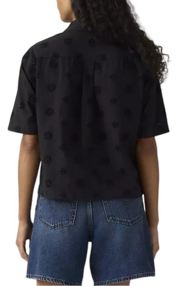 LEVIS NOVELTY HARLIE SS CROPPED SHIRT ΠΟΥΚΑΜΙΣΟ ΓΥΝΑΙΚΕΙΟ BLACK