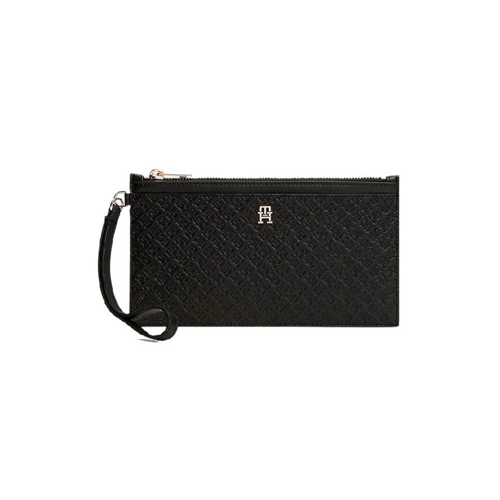 TOMMY HILFIGER ICON WRISTLET POUCH MONO ΤΣΑΝΤΑ ΓΥΝΑΙΚΕΙΑ BLACK