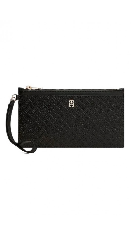 TOMMY HILFIGER ICON WRISTLET POUCH MONO ΤΣΑΝΤΑ ΓΥΝΑΙΚΕΙΑ BLACK