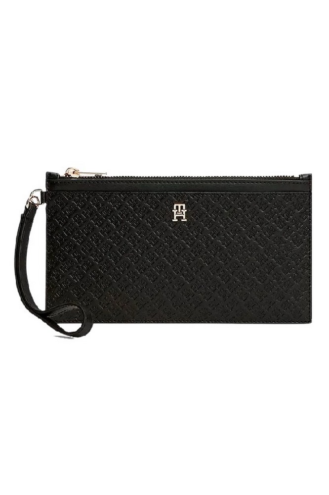 TOMMY HILFIGER ICON WRISTLET POUCH MONO ΤΣΑΝΤΑ ΓΥΝΑΙΚΕΙΑ BLACK