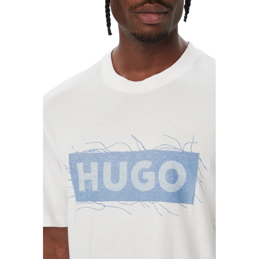 HUGO BOSS NAXTER JERSEY T-SHIRT ΜΠΛΟΥΖΑ ΑΝΔΡΙΚΗ NATURAL