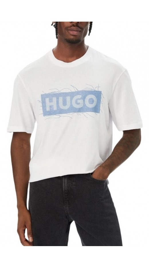 HUGO BOSS NAXTER JERSEY T-SHIRT ΜΠΛΟΥΖΑ ΑΝΔΡΙΚΗ NATURAL