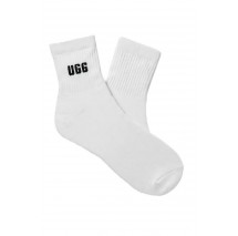 UGG QUINLIN LOGO QUARTER 2 PACK 1171623 ΚΑΛΤΣΑ ΜΕΣΑΙΑ ΓΥΝΑΙΚΕΙΑ WHITE/BLACK
