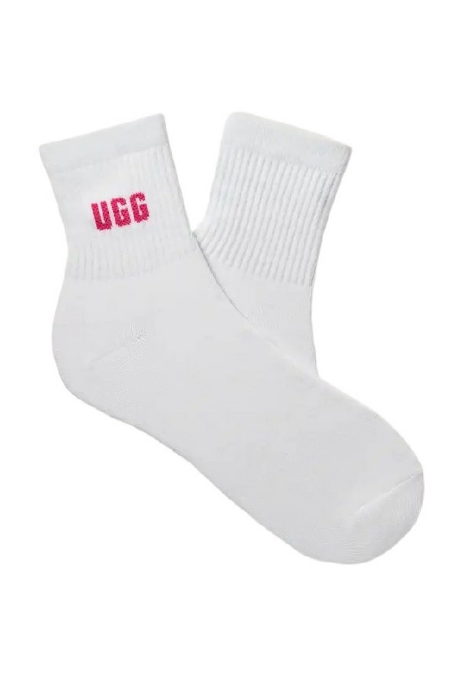 UGG QUINLIN LOGO QUARTER 2 PACK 1171623 ΚΑΛΤΣΑ ΜΕΣΑΙΑ ΓΥΝΑΙΚΕΙΑ WHITE/GREY
