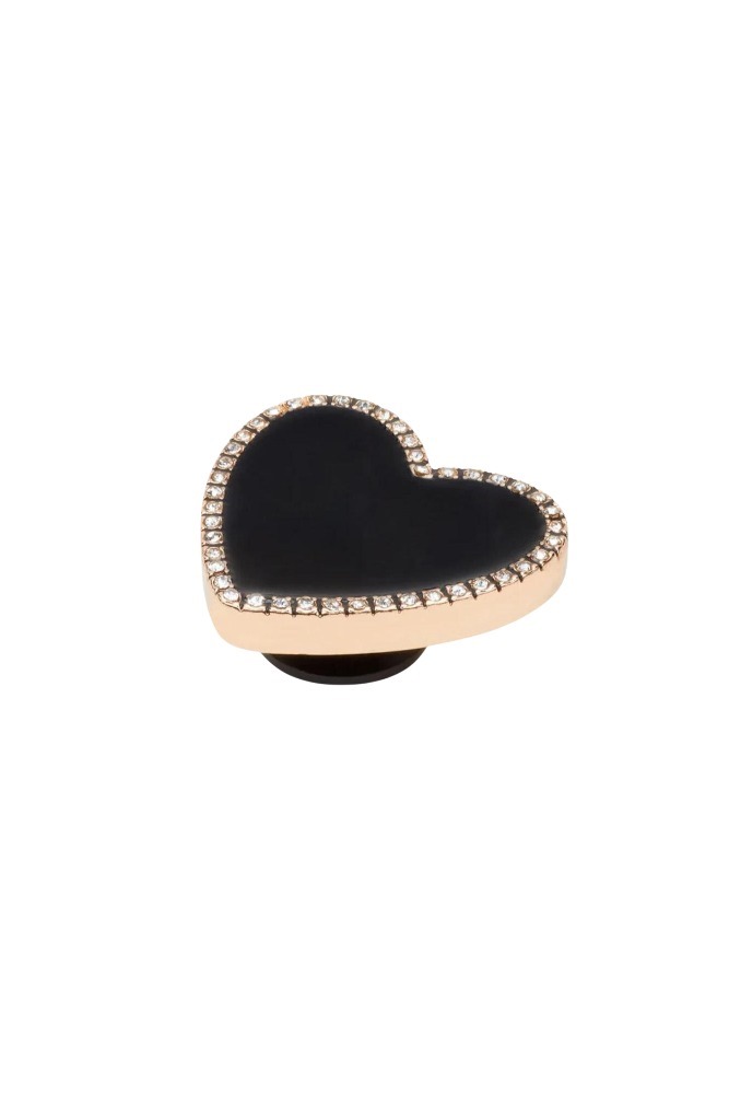 CROCS BLACK HEART WHIT GOLD OUTLINE JIBBITZ CHARMS ΑΞΕΣΟΥΑΡ ΓΥΝΑΙΚΕΙΟ BLACK