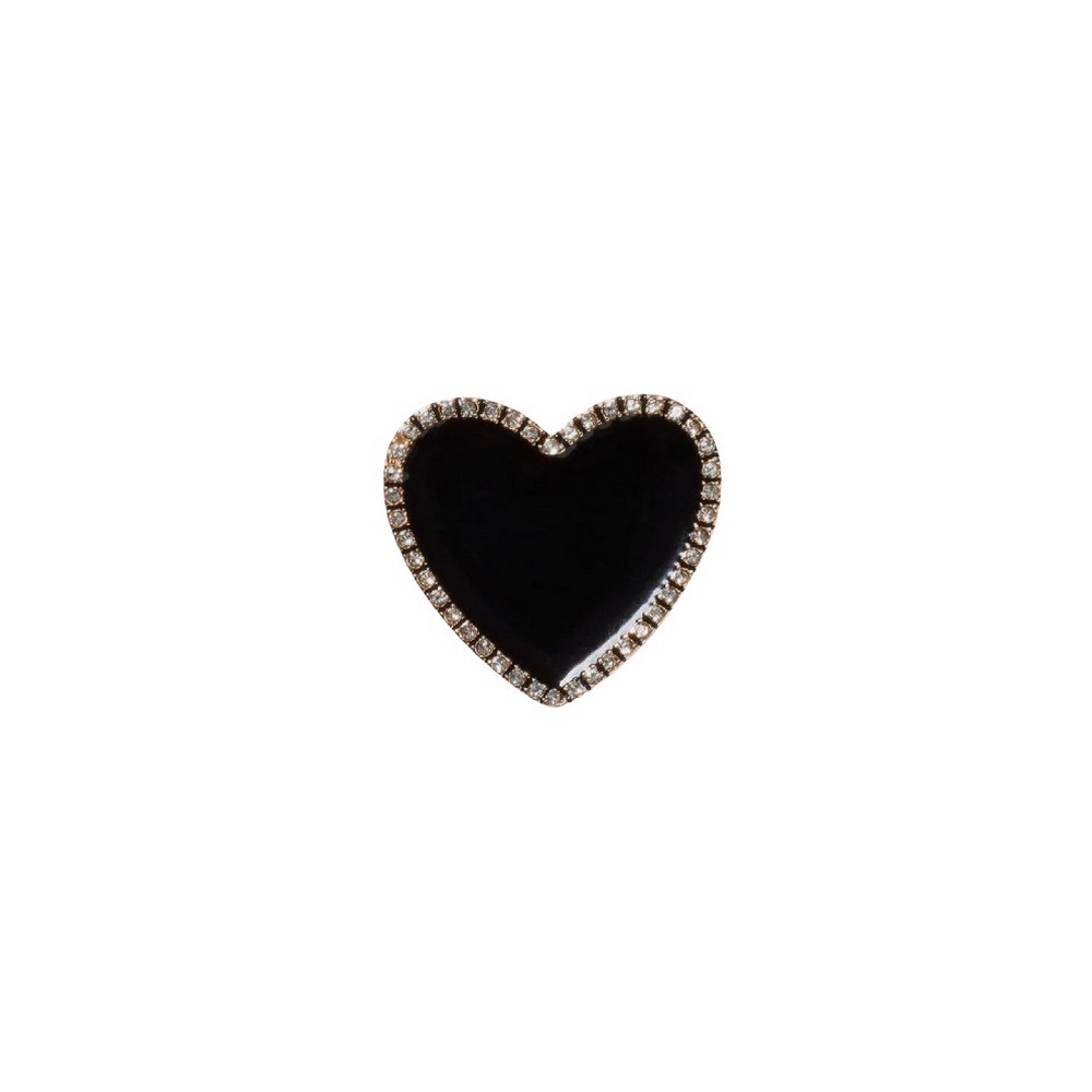 CROCS BLACK HEART WHIT GOLD OUTLINE JIBBITZ CHARMS ΑΞΕΣΟΥΑΡ ΓΥΝΑΙΚΕΙΟ BLACK