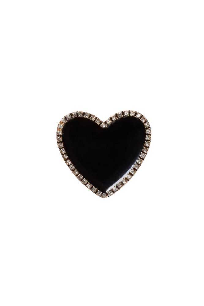 CROCS BLACK HEART WHIT GOLD OUTLINE JIBBITZ CHARMS ΑΞΕΣΟΥΑΡ ΓΥΝΑΙΚΕΙΟ BLACK