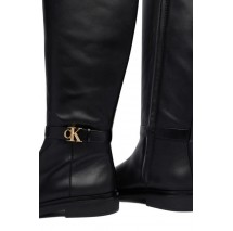 CALVIN KLEIN SQUARE HIGH BOOT LTH MG HDW ΜΠΟΤΑ ΓΥΝΑΙΚΕΙΑ BLACK