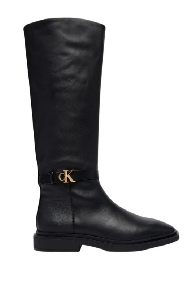 CALVIN KLEIN SQUARE HIGH BOOT LTH MG HDW ΜΠΟΤΑ ΓΥΝΑΙΚΕΙΑ BLACK