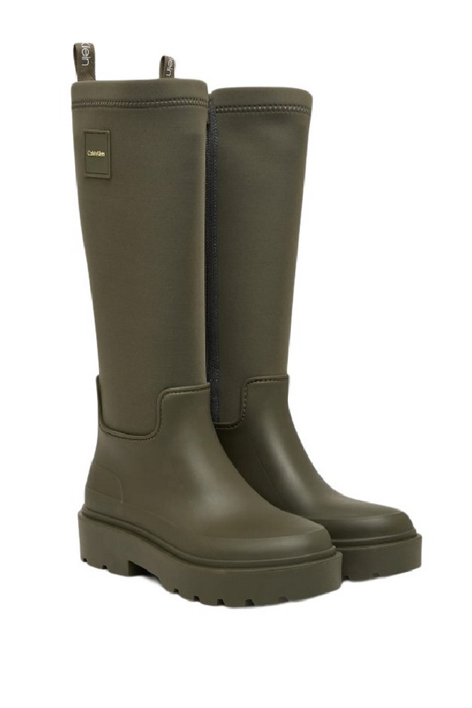 CALVIN KLEIN RAINBOOT HIGH RUBBER ΠΑΠΟΥΤΣΙ ΓΥΝΑΙΚΕΙΟ OLIVE