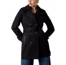 GUESS JULIANE TRENCH DOUBLE COLLAR ΚΑΠΑΡΝΤΙΝΑ ΓΥΝΑΙΚΕΙΑ BLACK