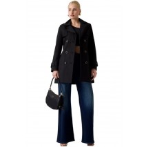 GUESS JULIANE TRENCH DOUBLE COLLAR ΚΑΠΑΡΝΤΙΝΑ ΓΥΝΑΙΚΕΙΑ BLACK