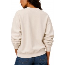 DKNY RHINESTONE LOGO SWEATSHIRT ΜΠΛΟΥΖΑ ΦΟΥΤΕΡ ΓΥΝΑΙΚΕΙΑ OFF WHITE