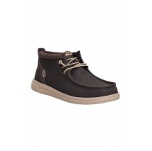 HEY DUDE WALLY MID GRIP CLASSIC ΠΑΠΟΥΤΣΙ ΑΝΔΡΙΚΟ DARK BROWN