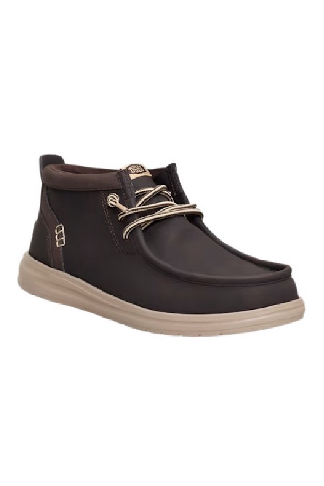 HEY DUDE WALLY MID GRIP CLASSIC ΠΑΠΟΥΤΣΙ ΑΝΔΡΙΚΟ DARK BROWN
