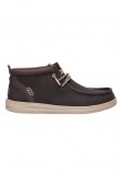 HEY DUDE WALLY MID GRIP CLASSIC ΠΑΠΟΥΤΣΙ ΑΝΔΡΙΚΟ DARK BROWN