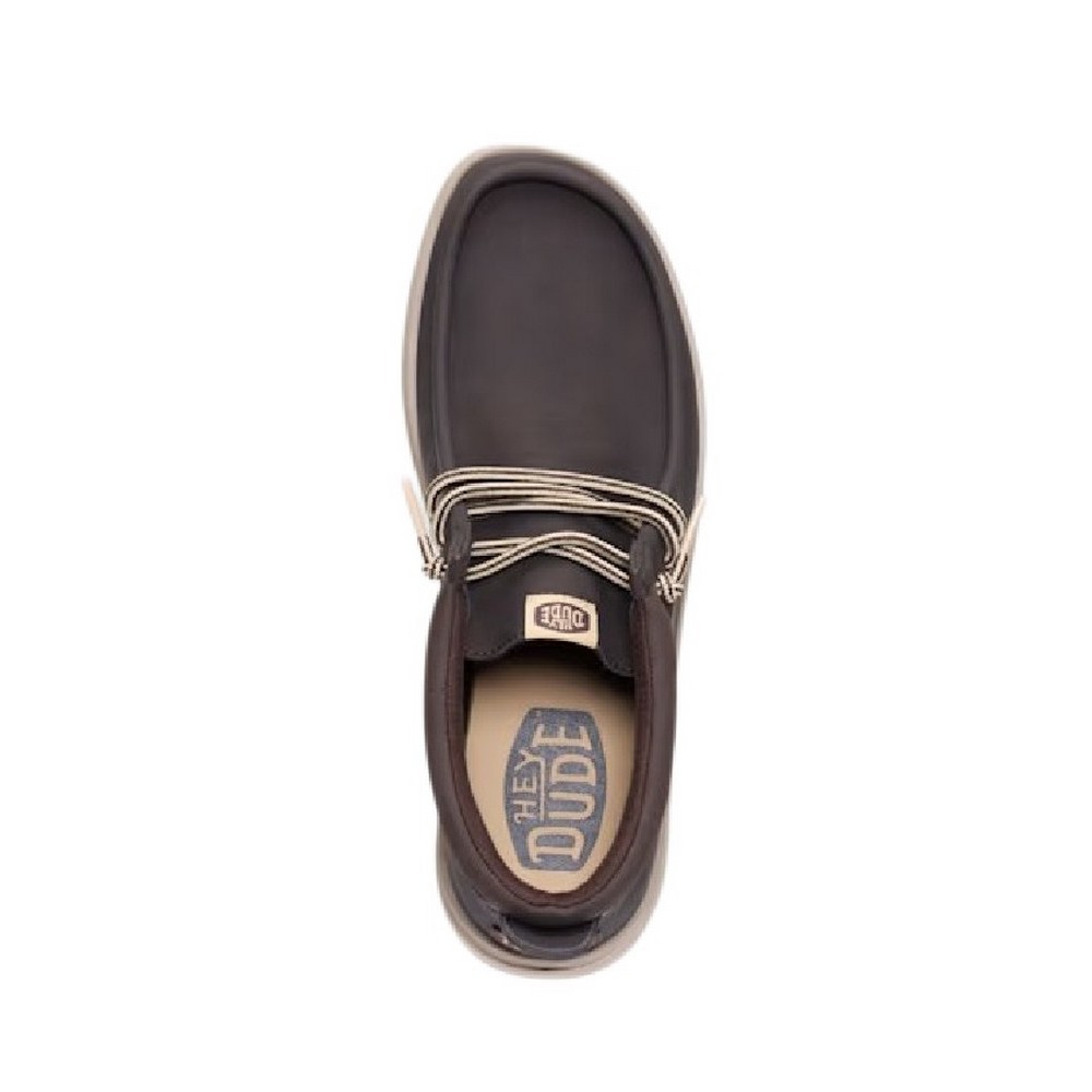 HEY DUDE WALLY MID GRIP CLASSIC ΠΑΠΟΥΤΣΙ ΑΝΔΡΙΚΟ DARK BROWN