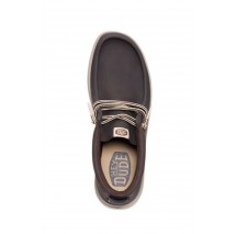 HEY DUDE WALLY MID GRIP CLASSIC ΠΑΠΟΥΤΣΙ ΑΝΔΡΙΚΟ DARK BROWN