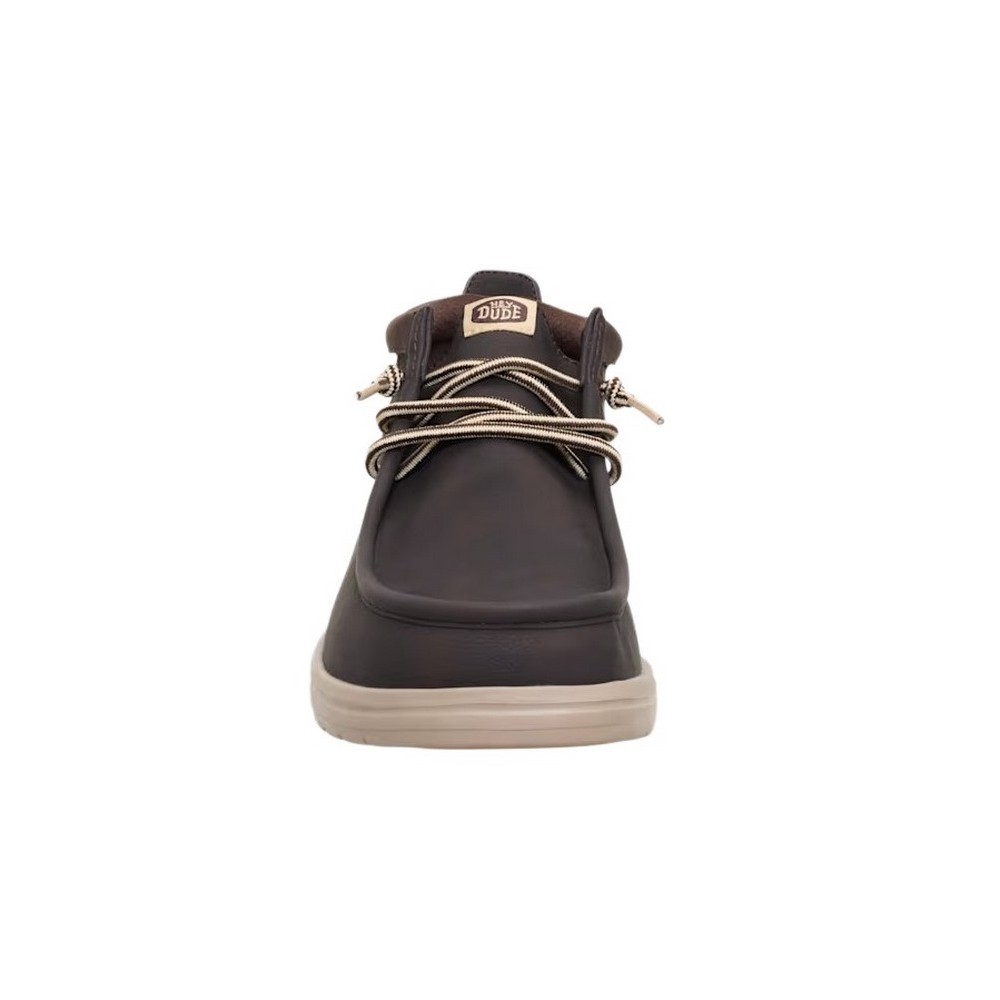 HEY DUDE WALLY MID GRIP CLASSIC ΠΑΠΟΥΤΣΙ ΑΝΔΡΙΚΟ DARK BROWN