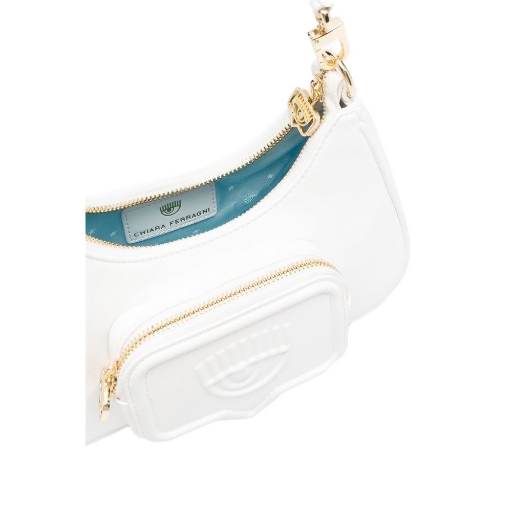 CHIARA FERRAGNI RANGE F - EYELIKE POCKET SMOOTH CALF ΤΣΑΝΤΑ ΓΥΝΑΙΚΕΙΑ WHITE