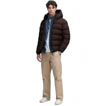 SUPERDRY HOODED SPORTS PUFFER JACKET ΜΠΟΥΦΑΝ ΑΝΔΡΙΚΟ BROWN