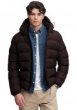 SUPERDRY HOODED SPORTS PUFFER JACKET ΜΠΟΥΦΑΝ ΑΝΔΡΙΚΟ BROWN