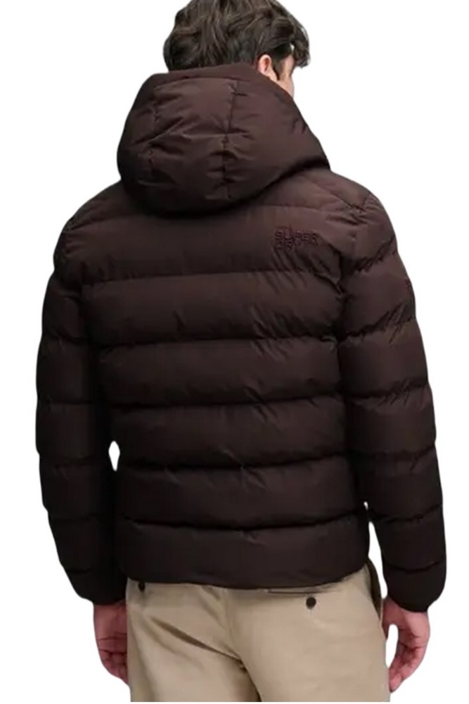 SUPERDRY HOODED SPORTS PUFFER JACKET ΜΠΟΥΦΑΝ ΑΝΔΡΙΚΟ BROWN