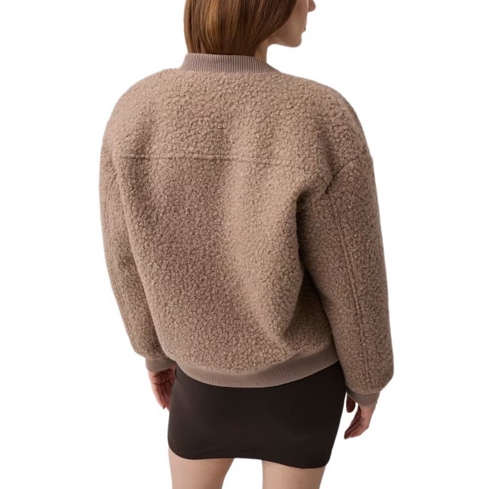 GUESS AZHA SHERPA BOMBER ΜΠΟΥΦΑΝ ΓΥΝΑΙΚΕΙΟ MOCHA