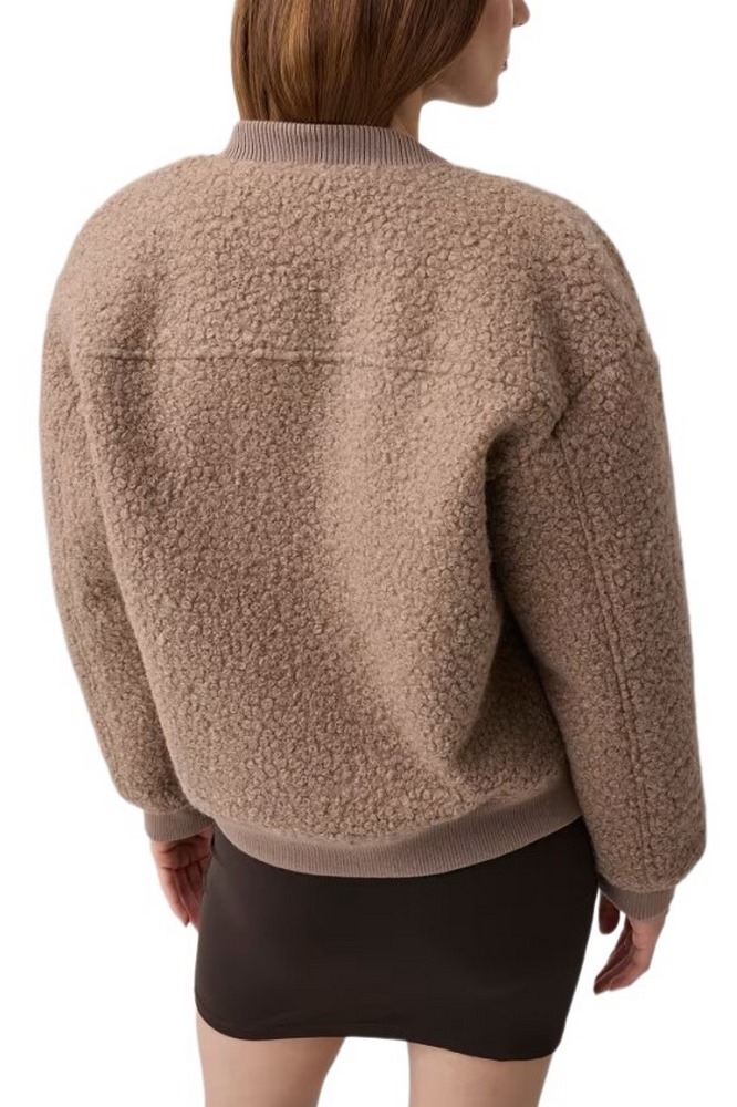 GUESS AZHA SHERPA BOMBER ΜΠΟΥΦΑΝ ΓΥΝΑΙΚΕΙΟ MOCHA