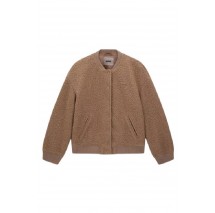 GUESS AZHA SHERPA BOMBER ΜΠΟΥΦΑΝ ΓΥΝΑΙΚΕΙΟ MOCHA