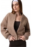 GUESS AZHA SHERPA BOMBER ΜΠΟΥΦΑΝ ΓΥΝΑΙΚΕΙΟ MOCHA