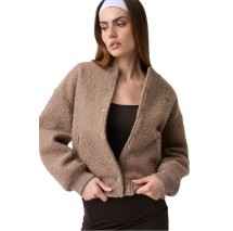 GUESS AZHA SHERPA BOMBER ΜΠΟΥΦΑΝ ΓΥΝΑΙΚΕΙΟ MOCHA
