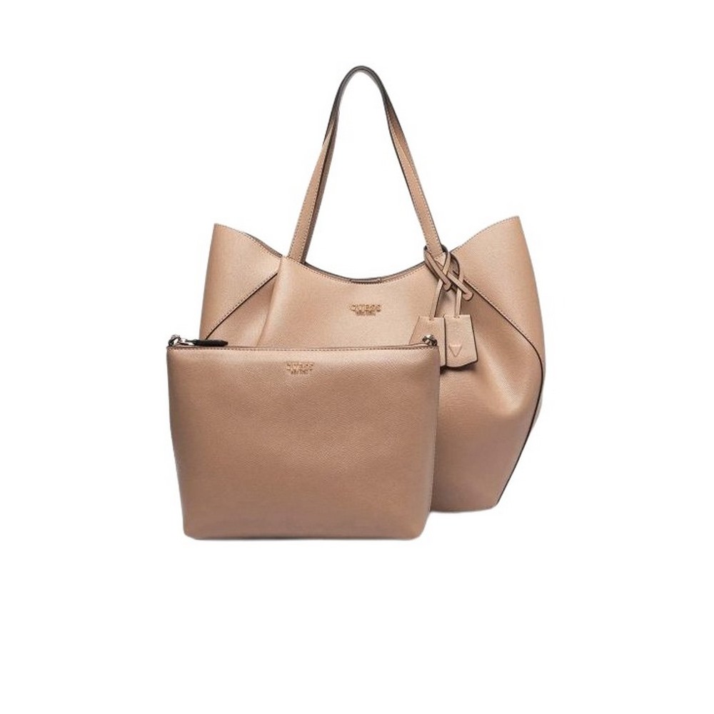 GUESS AMORETTE 2 IN 1 TOTE ΤΣΑΝΤΑ ΓΥΝΑΙΚΕΙΑ BEIGE