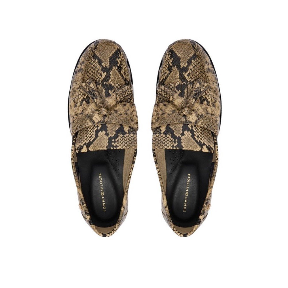 TOMMY HILFIGER LOAFER TASSEL SNAKE ΠΑΠΟΥΤΣΙ ΓΥΝΑΙΚΕΙΟ SNAKE PRINT