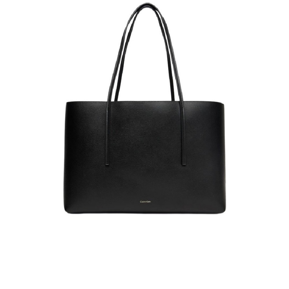 CALVIN KLEIN FOIL LOGO TOTE W/POUCH ΤΣΑΝΤΑ ΓΥΝΑΙΚΕΙΑ BLACK
