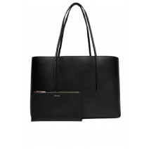 CALVIN KLEIN FOIL LOGO TOTE W/POUCH ΤΣΑΝΤΑ ΓΥΝΑΙΚΕΙΑ BLACK